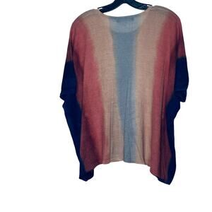 Peruvian Connection Women's Royal Alpaca Ombré Crew Neck Sweater Size XS S